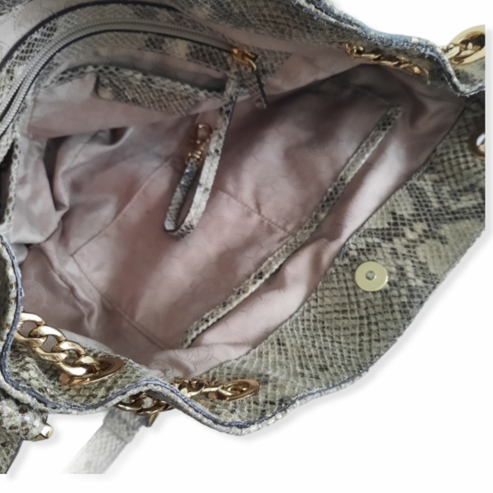 MICHAEL KORS Purse snakeskin print shoulder Bag - Picture 13 of 15